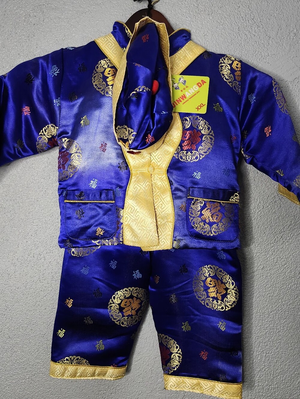 Traditional Chineese Childrens Set - Royal Blue & Gold